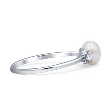 Pearl Solitaire Ring